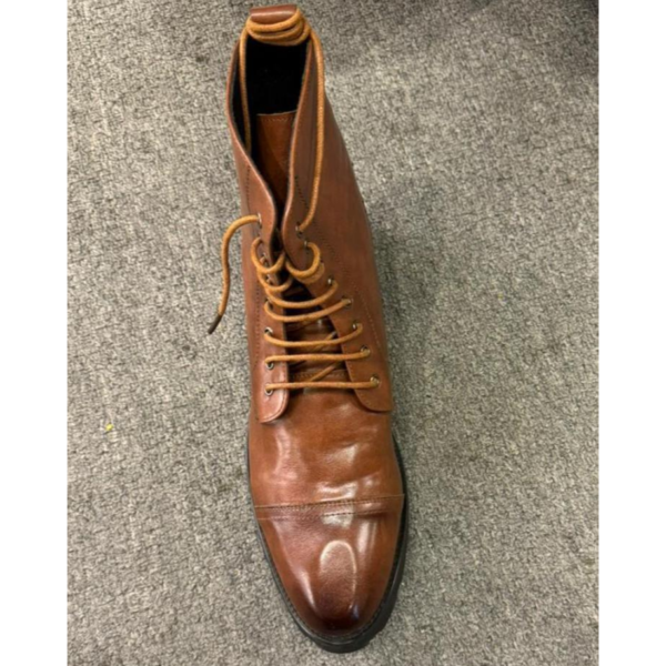 High Ankle fashion leather shoes with heavy