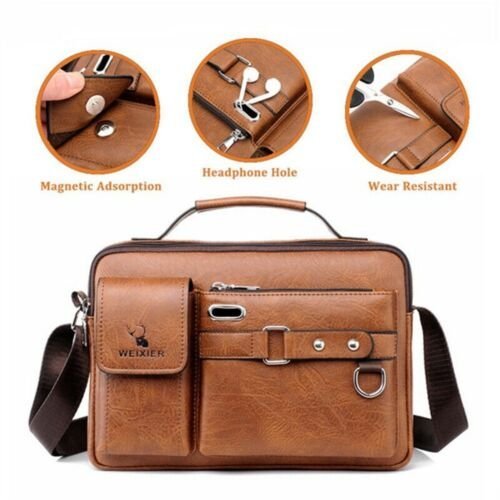 Men’s Pu Leather Shoulder Bag - Image 5