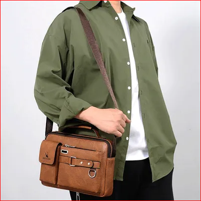 Men’s Pu Leather Shoulder Bag - Image 3