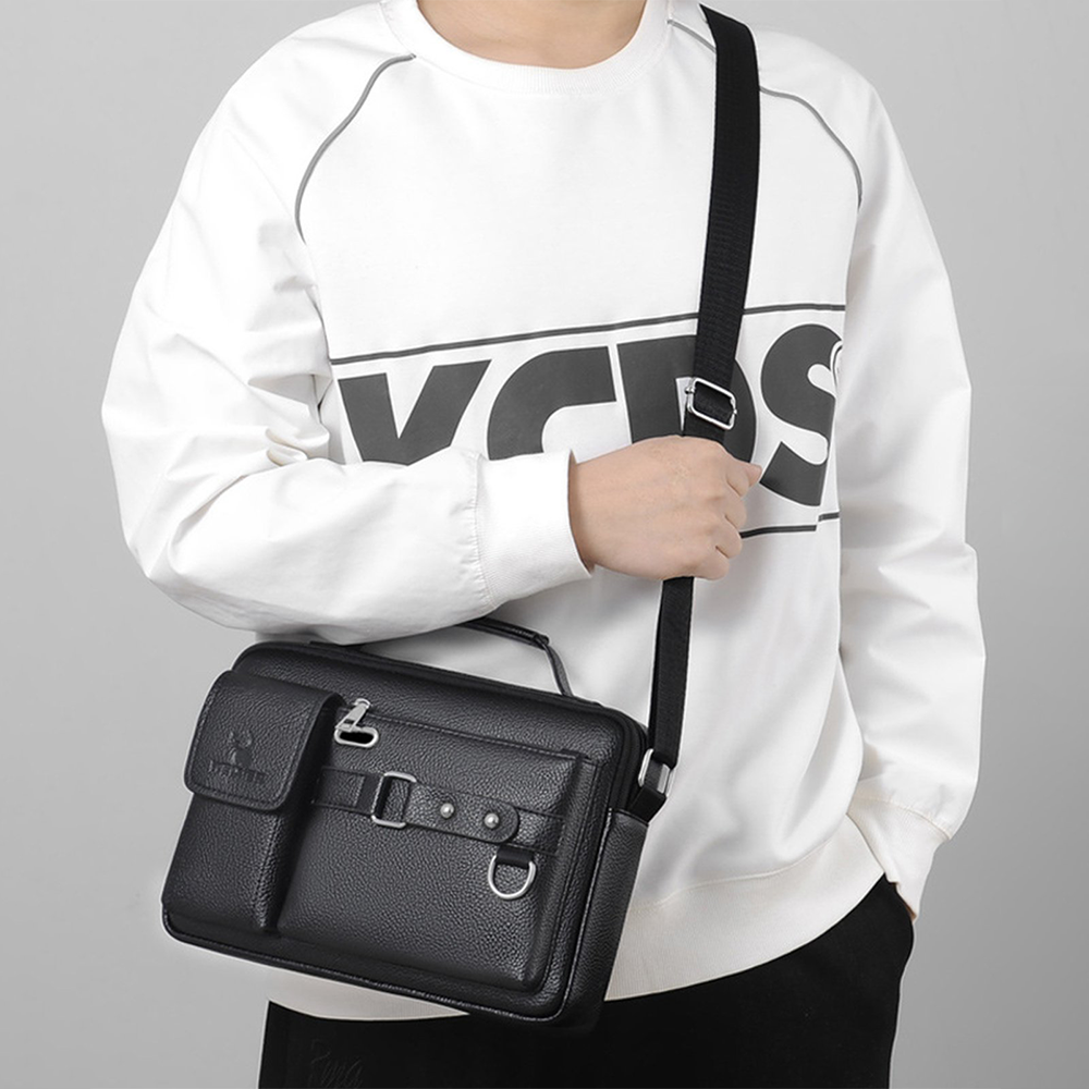Men’s Pu Leather Shoulder Bag - Image 2